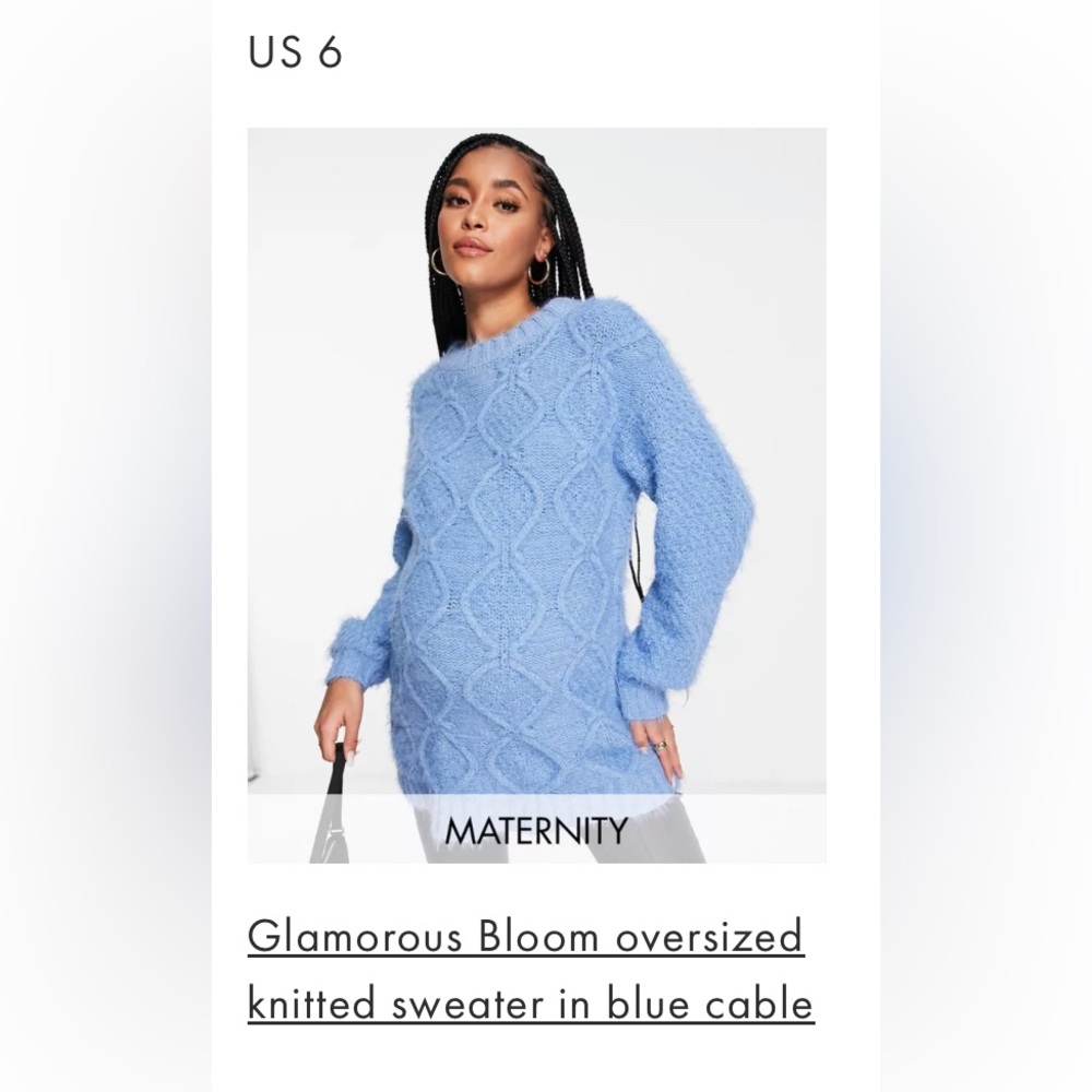 Oversized maternity sweater (ASOS)